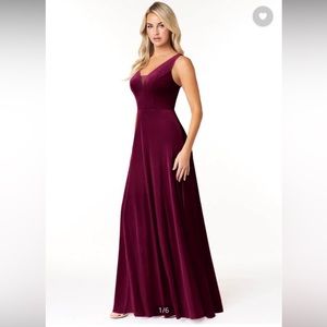 Azazie "Sommer" A-Line Velvet Floor Length Dress
NWT/never worn
